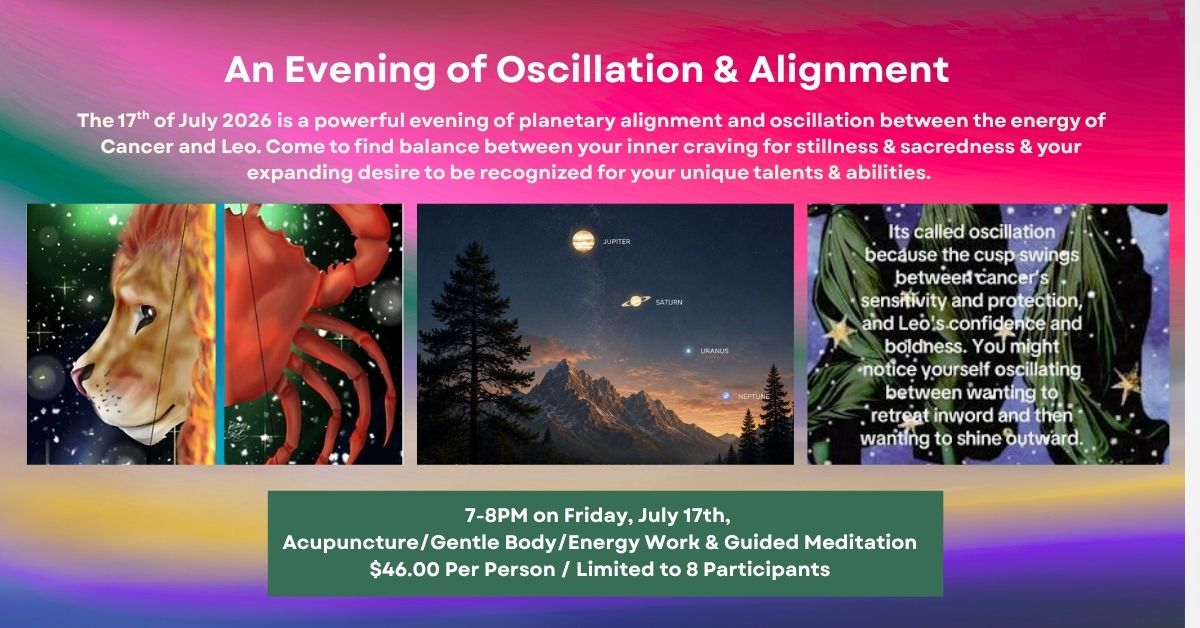 Friday Night, July 17th / Acupuncture & Guided Meditation