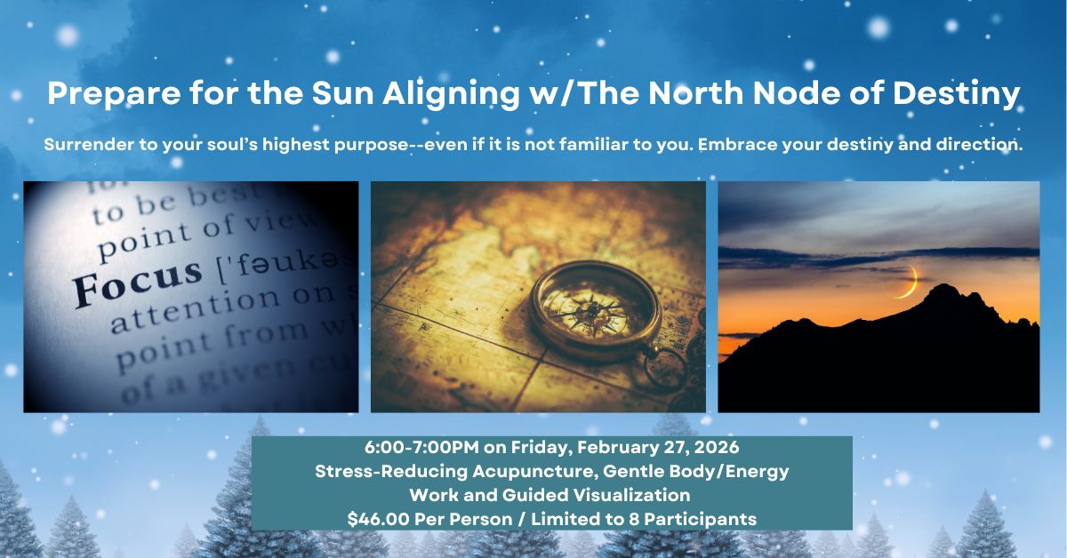 Friday Night, February 27th / Acupuncture & Guided Meditation to Welcome the Sun in Alignment with the North Node of Destiny
